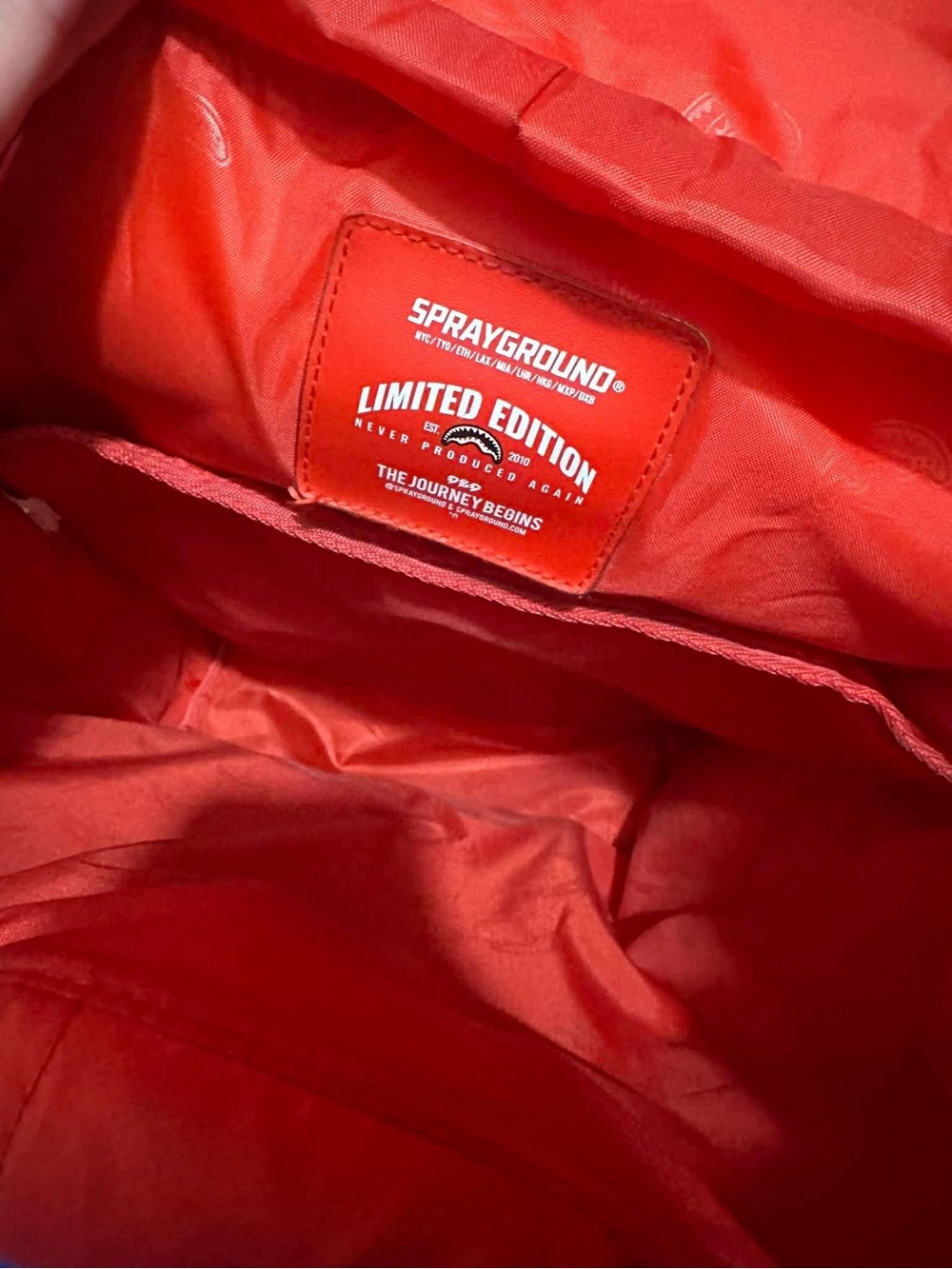 Sprayground Red Checkered Backpack - Picture 4 of 4